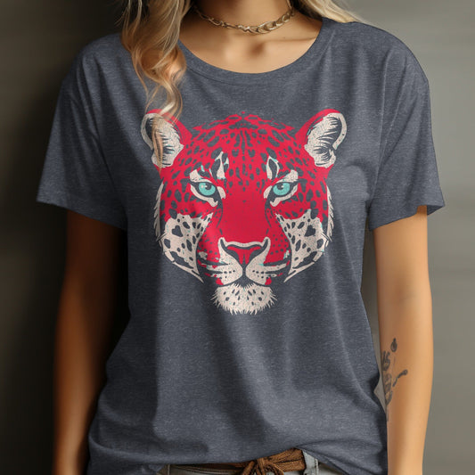 Fierce Red Jaguar Print Women's Graphic Tee product type