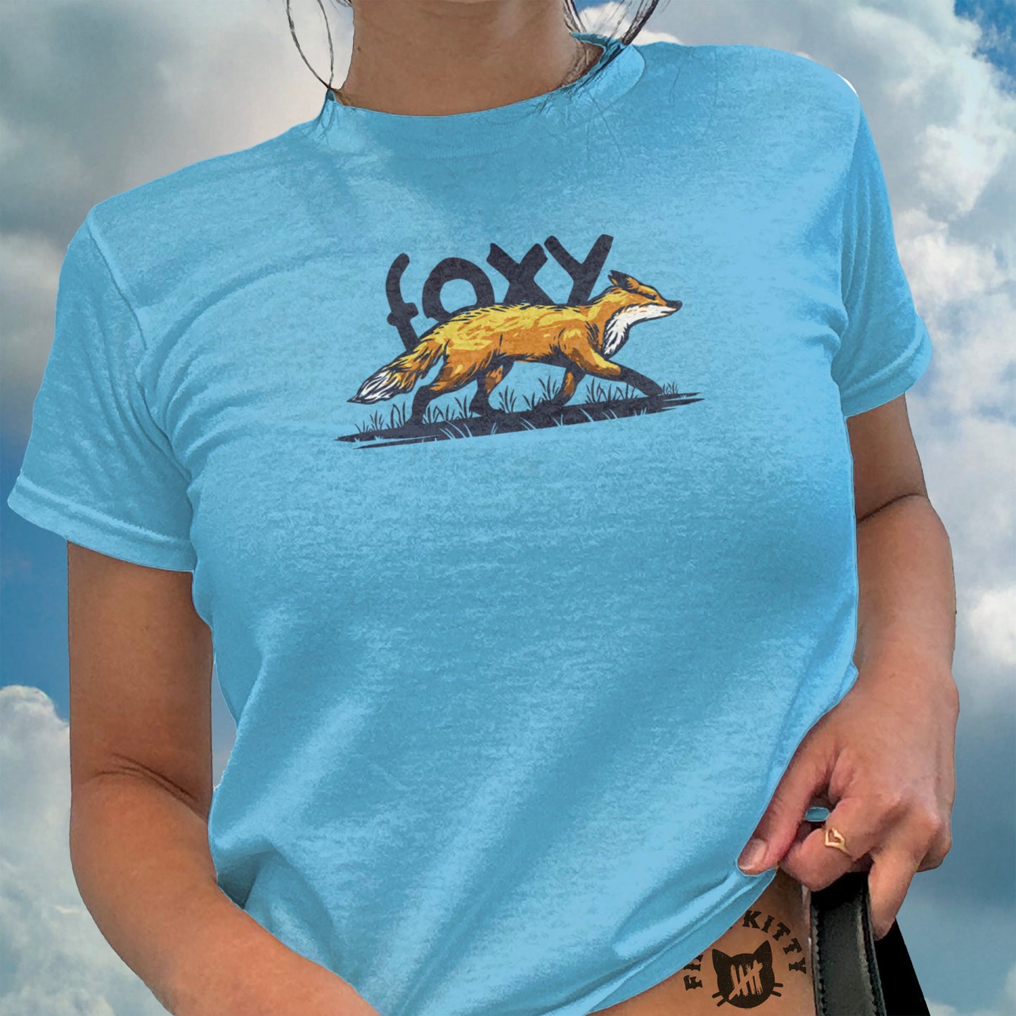Foxy Graphic Tee Shirt Animal Graphic Print product type