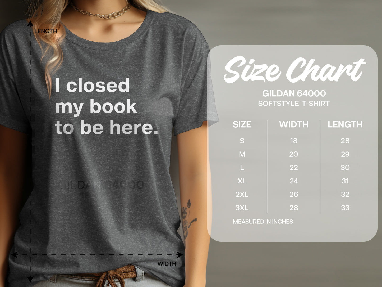I Closed My Book To Be Here Softstyle T-shirt product