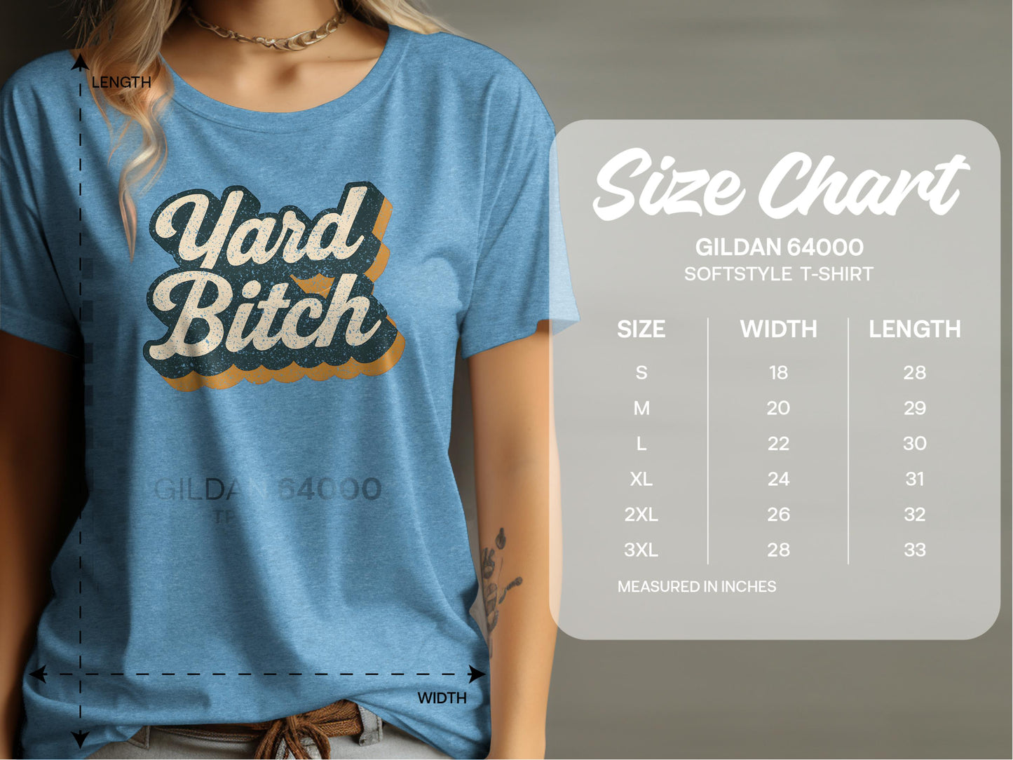 Yard Bitch Design Gildan 64000 Softstyle T-Shirt product