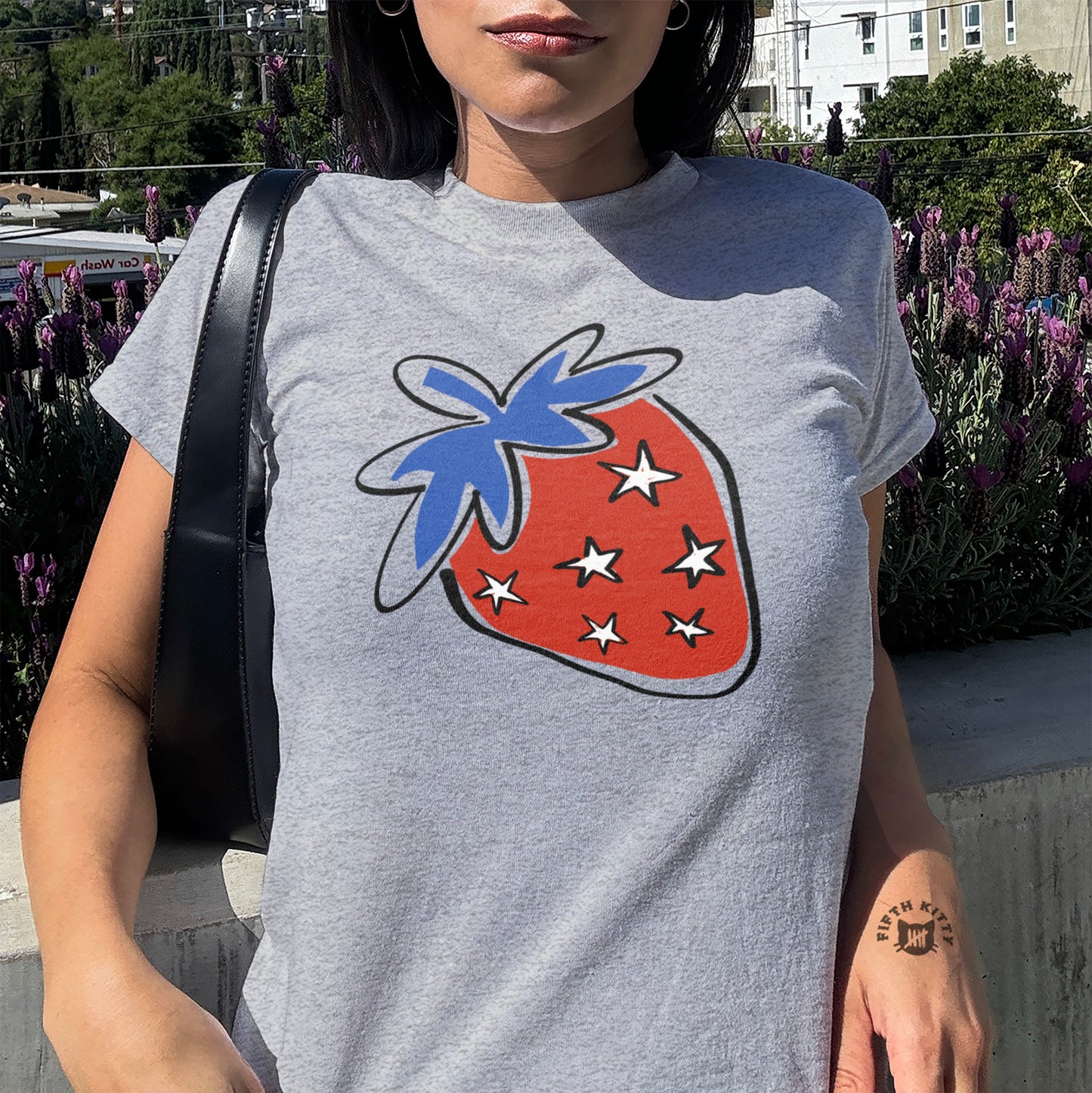 Starry Design Strawberry Graphic Tee product