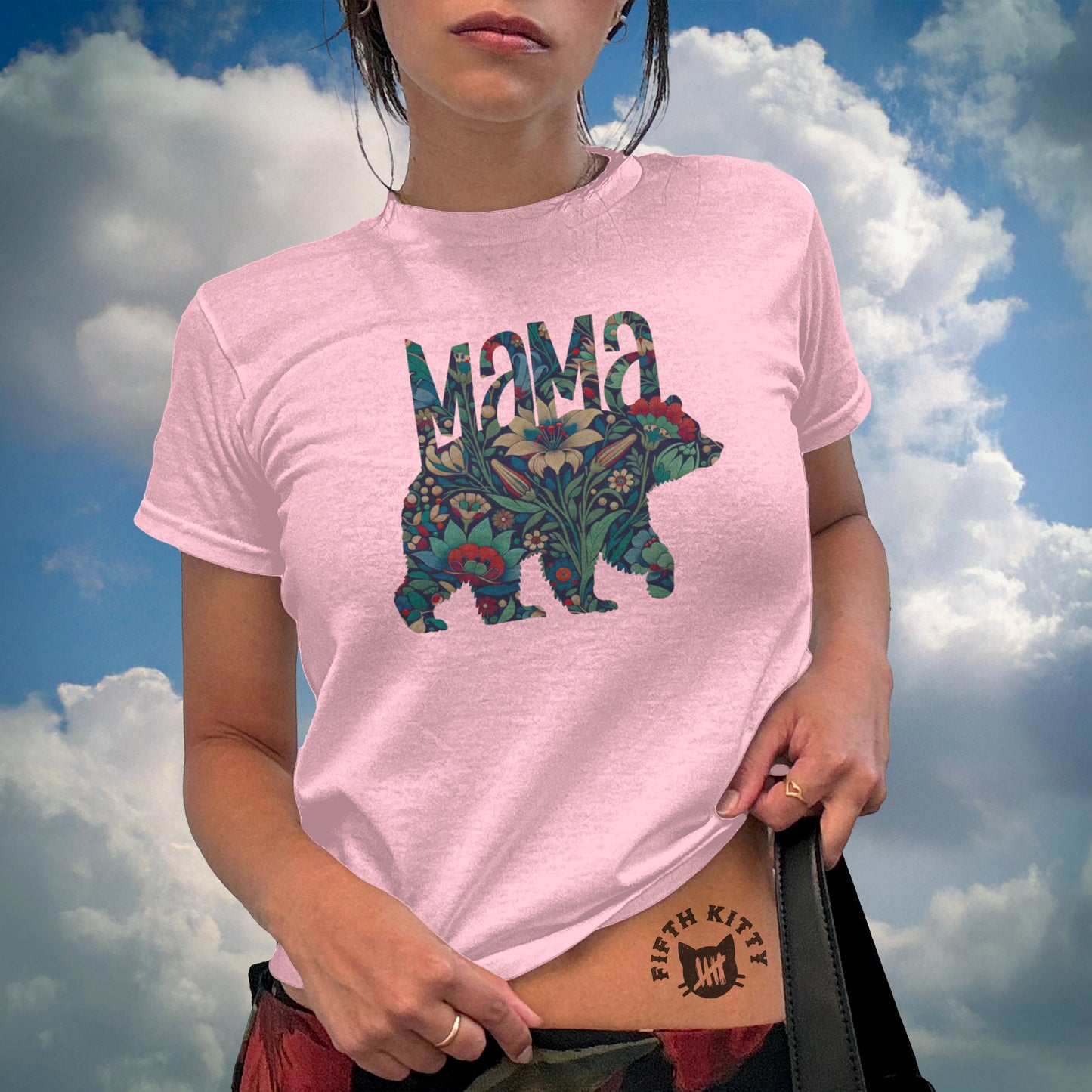 Mama Bear Floral Graphic Design T-Shirt product type