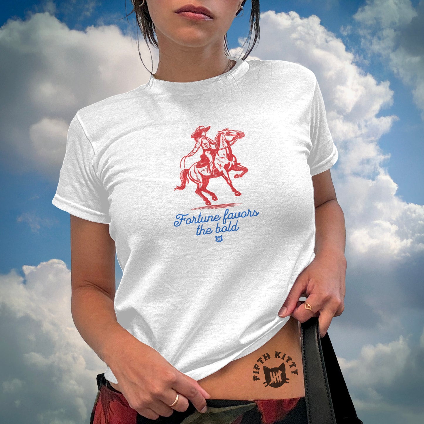 Fortune Favors The Bold Cowboy Rider T-Shirt product