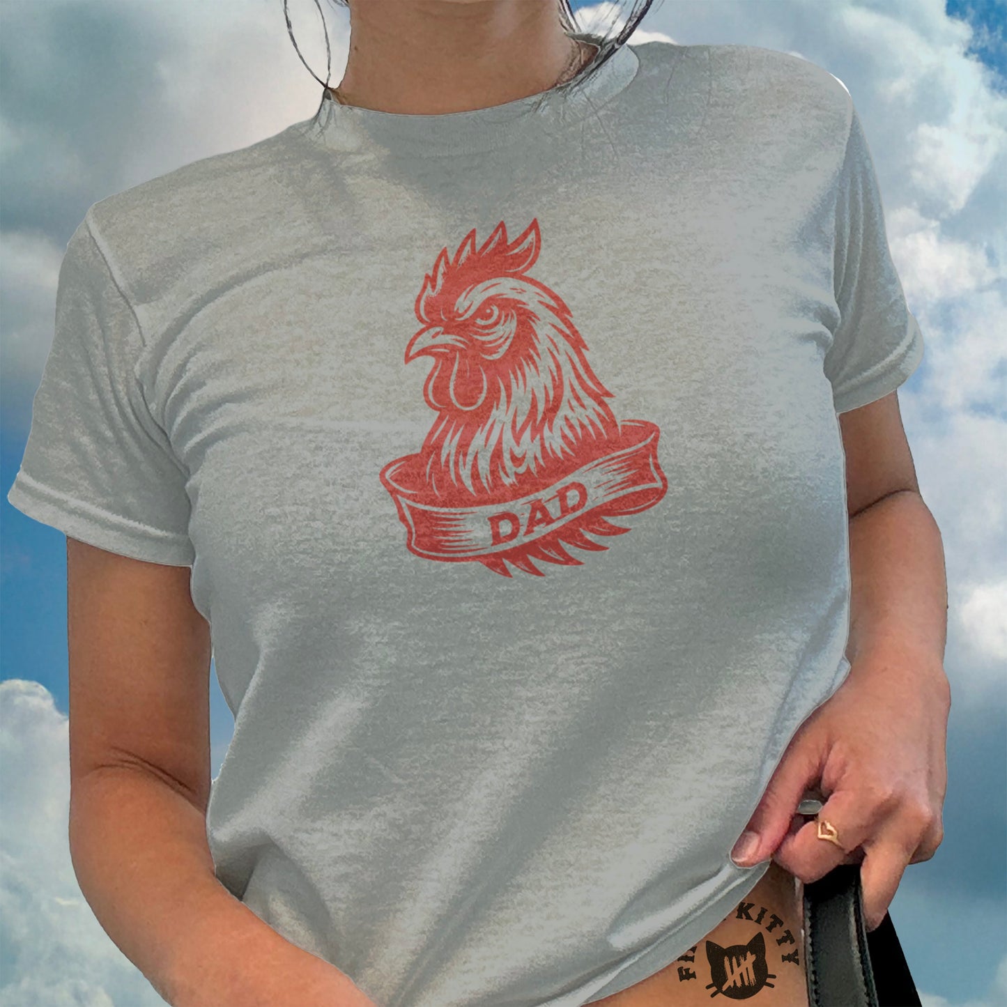 Unique Chicken DAD Design Printed T-shirt product