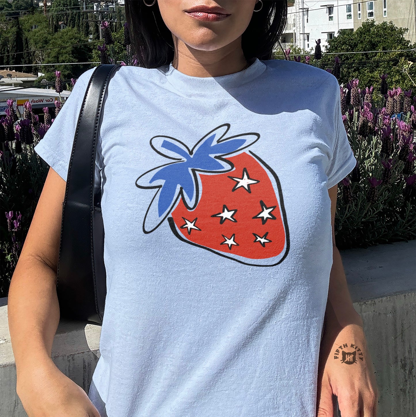 Trendy Oversized Strawberry Graphic Tee product