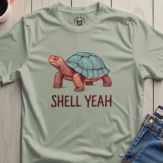 Shell Yeah Cute Tortoise Graphic Tee Shirt
