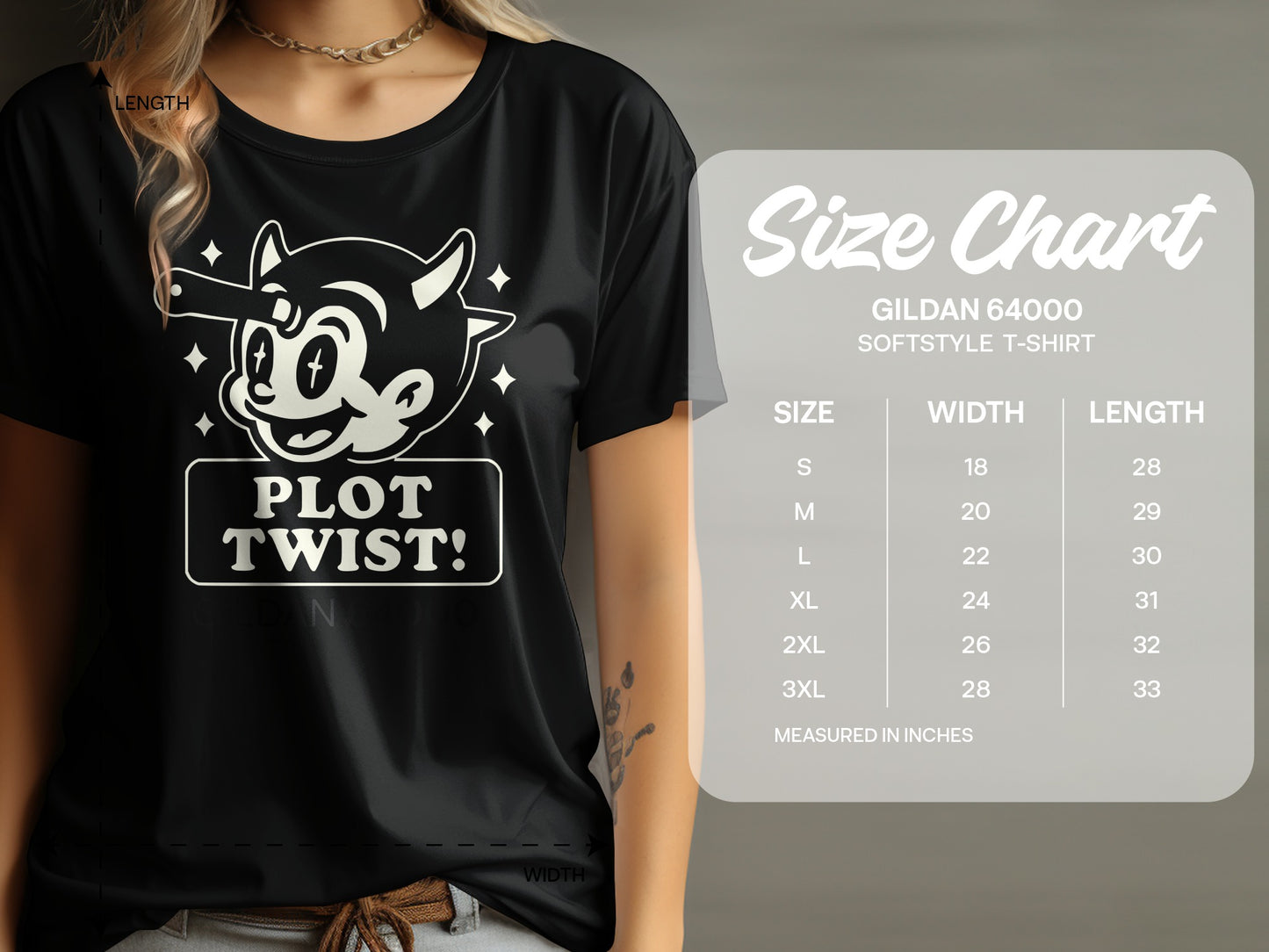 Plot Twist Devil Graphic Gildan Softstyle T-shirt product type