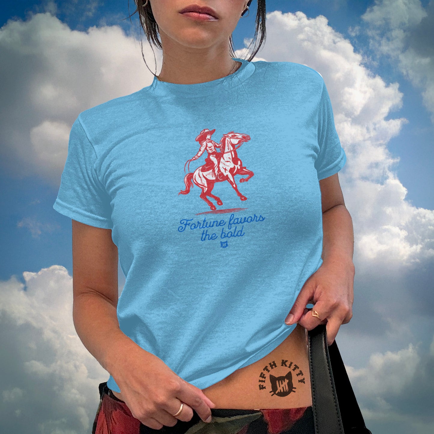 Fortune Favors The Bold Cowboy Graphic T-Shirt product type