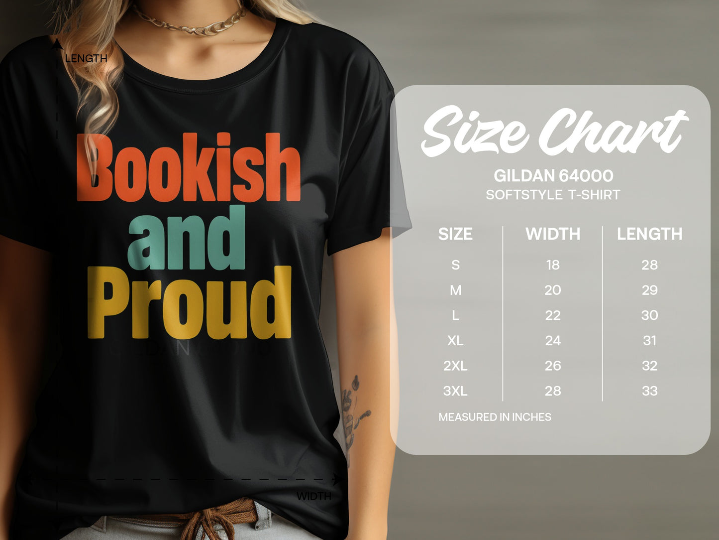 Colorful Bookish and Proud Printed T-shirt product