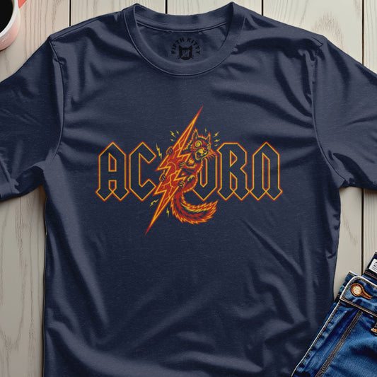 Acorn Lightning Cat Artistic Design T-Shirt