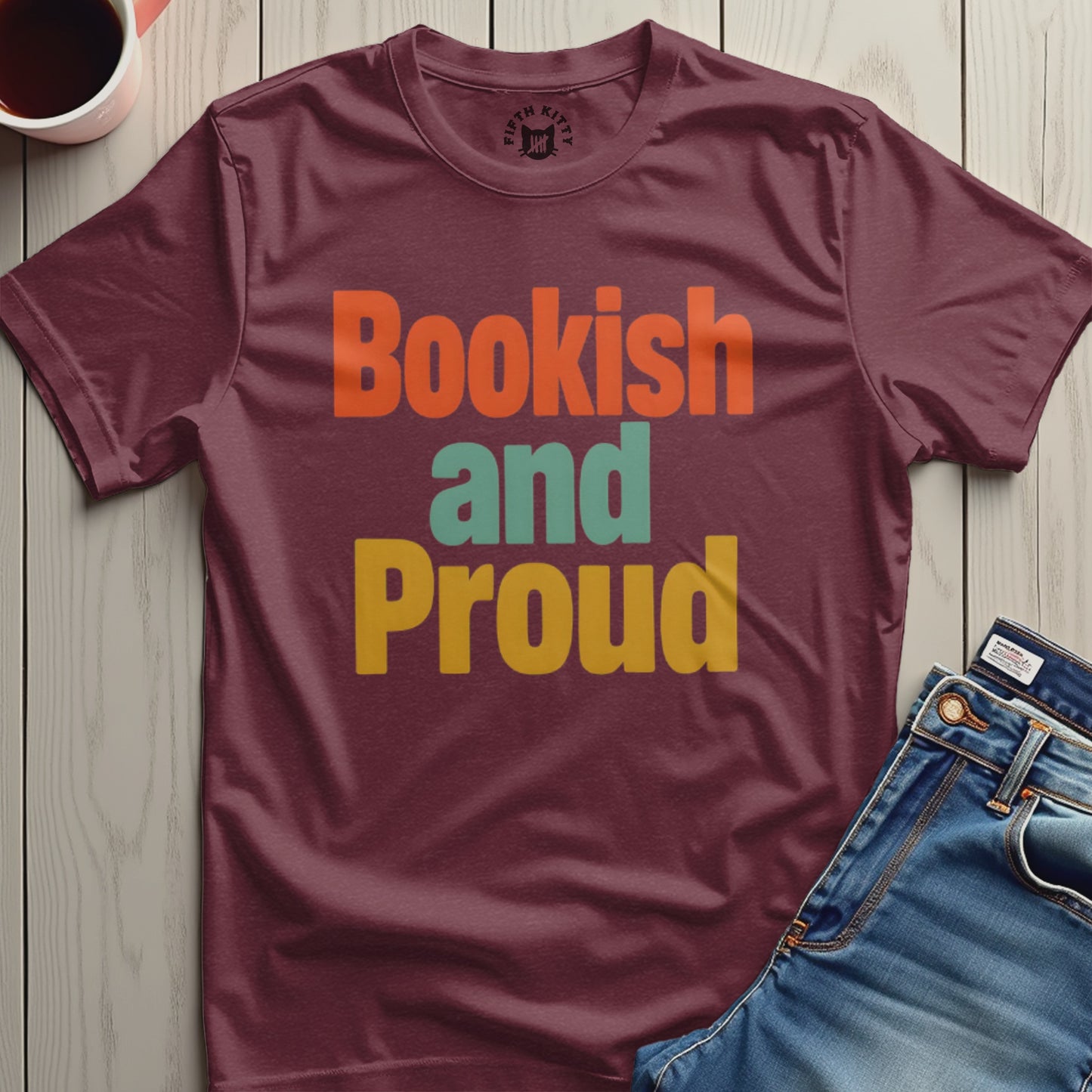 Bookish and Proud Colorful Graphic Shirt product type