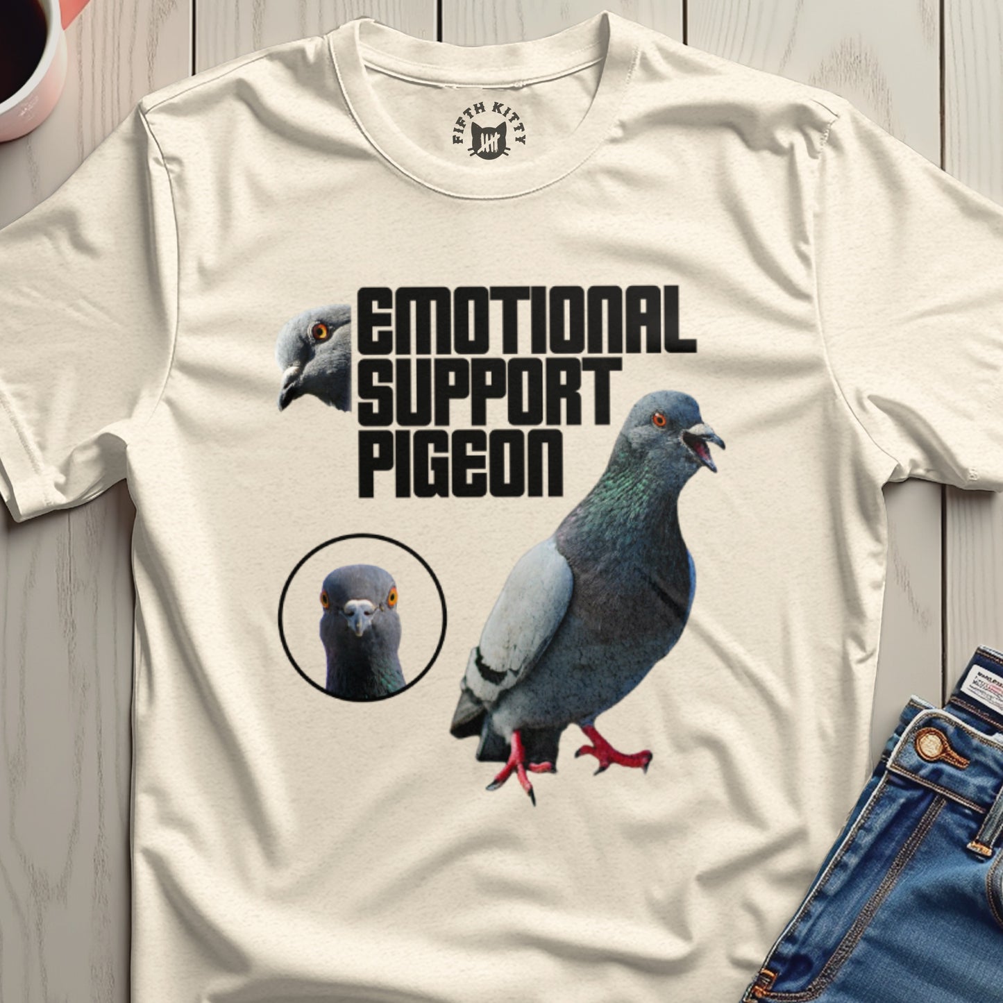 Emotional Support Pigeon Graphic T-shirt