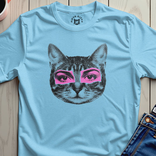 Fifth Kitty Light Blue Cat Face Pink Eyes product type