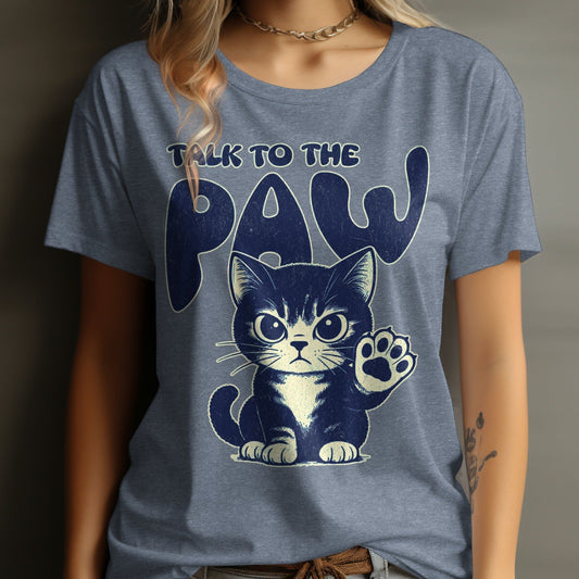 Talk To The Paw Cute Cat Graphic Tee product