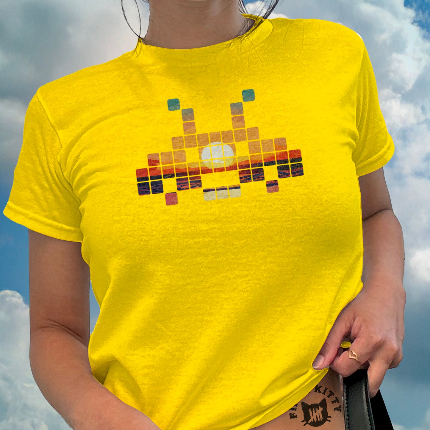 Retro Gamer Sunset Baby Tee