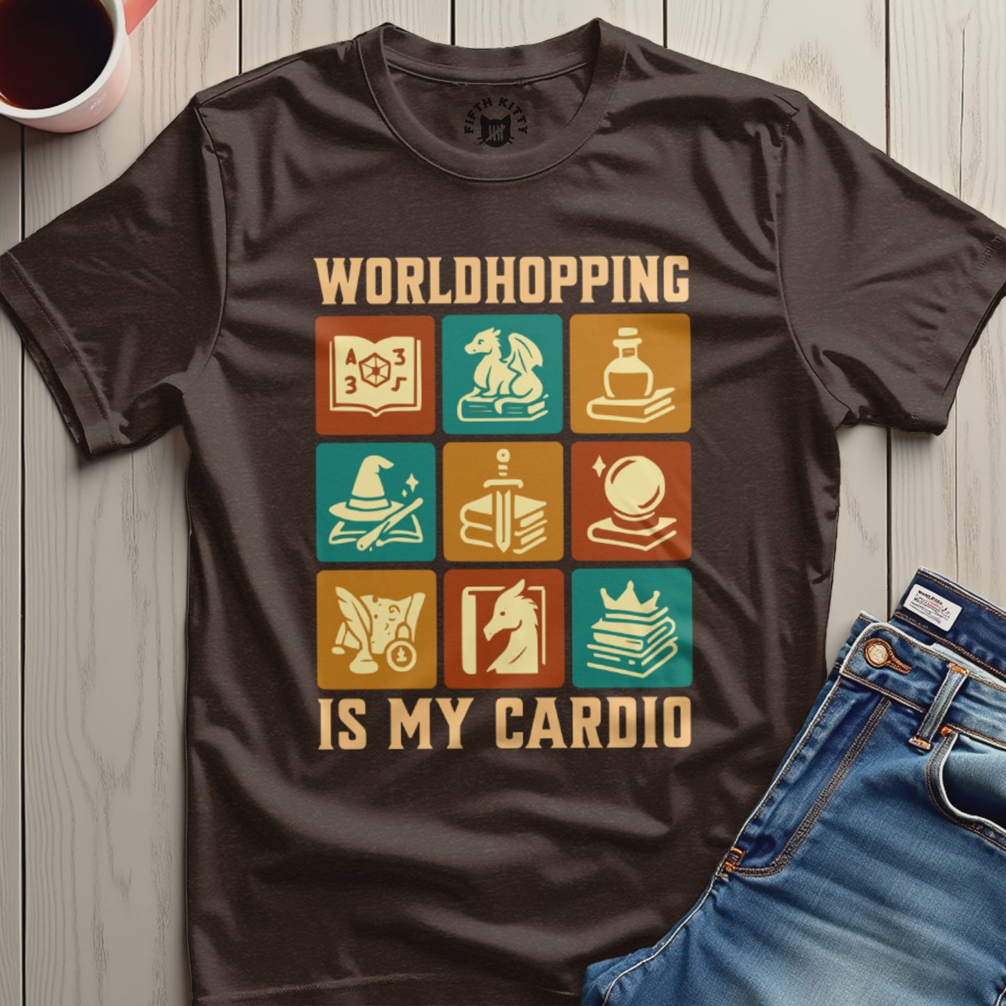 Worldhopping Is My Cardio Graphic T-Shirt product type