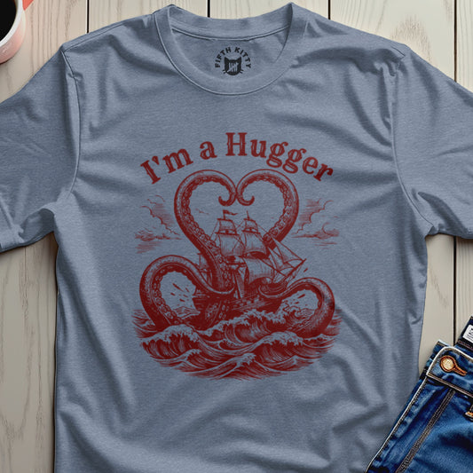 I'm a Hugger Octopus and Ship Graphic T-shirt