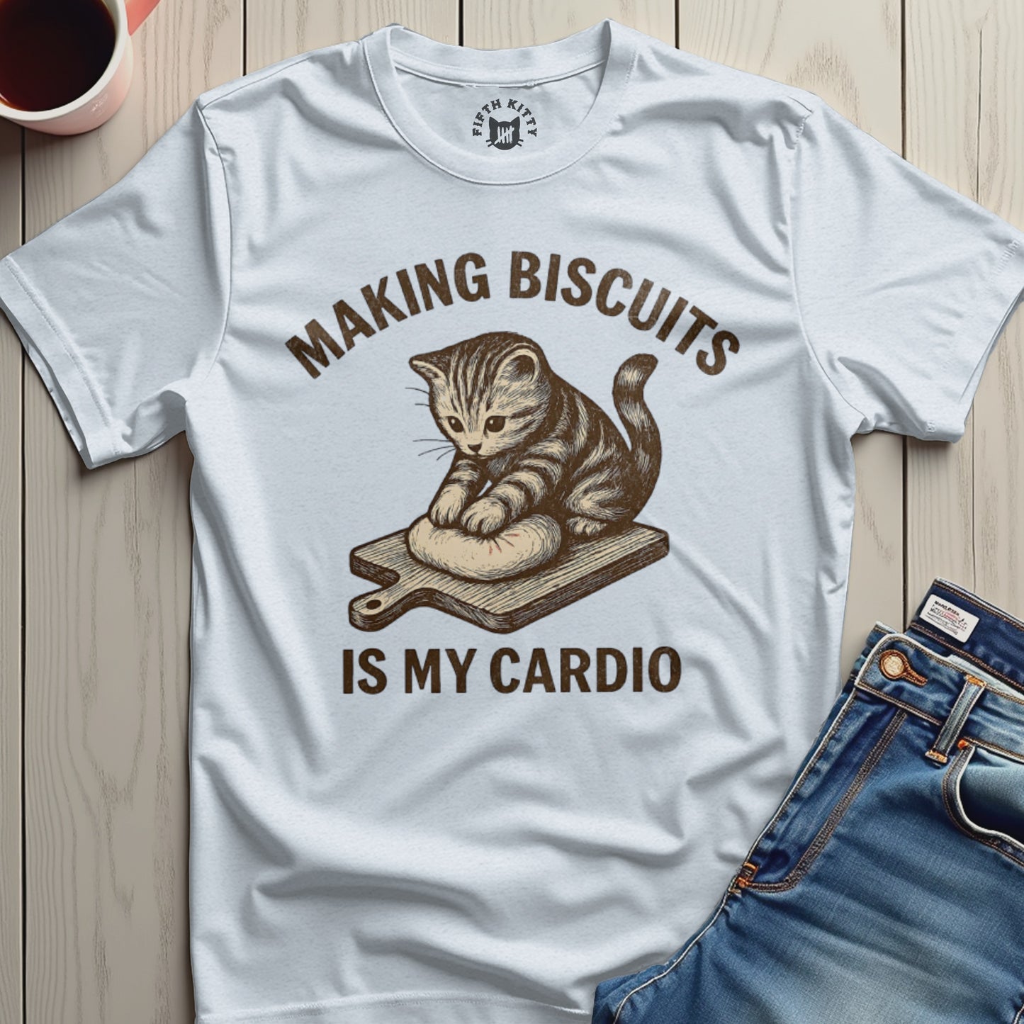 Making Biscuits Is My Cardio Cat Design T-Shirt product