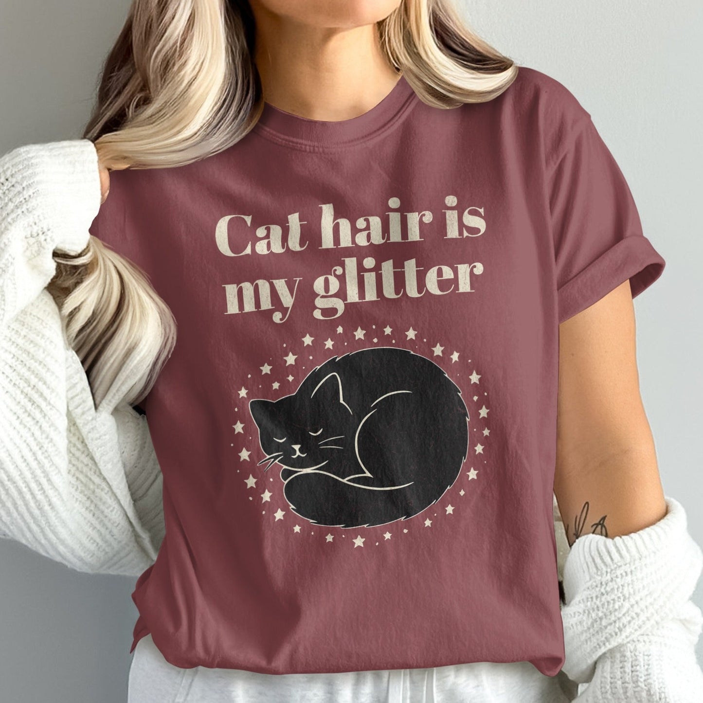 Cat Hair is My Glitter Graphic T-Shirt product type