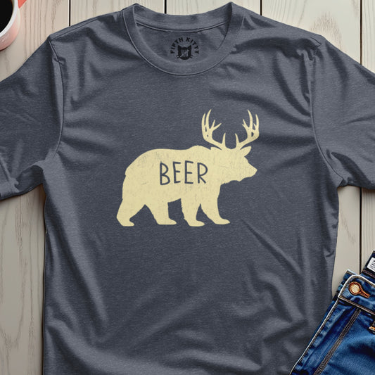 Antlered Bear Beer Design Humorous Graphic product type