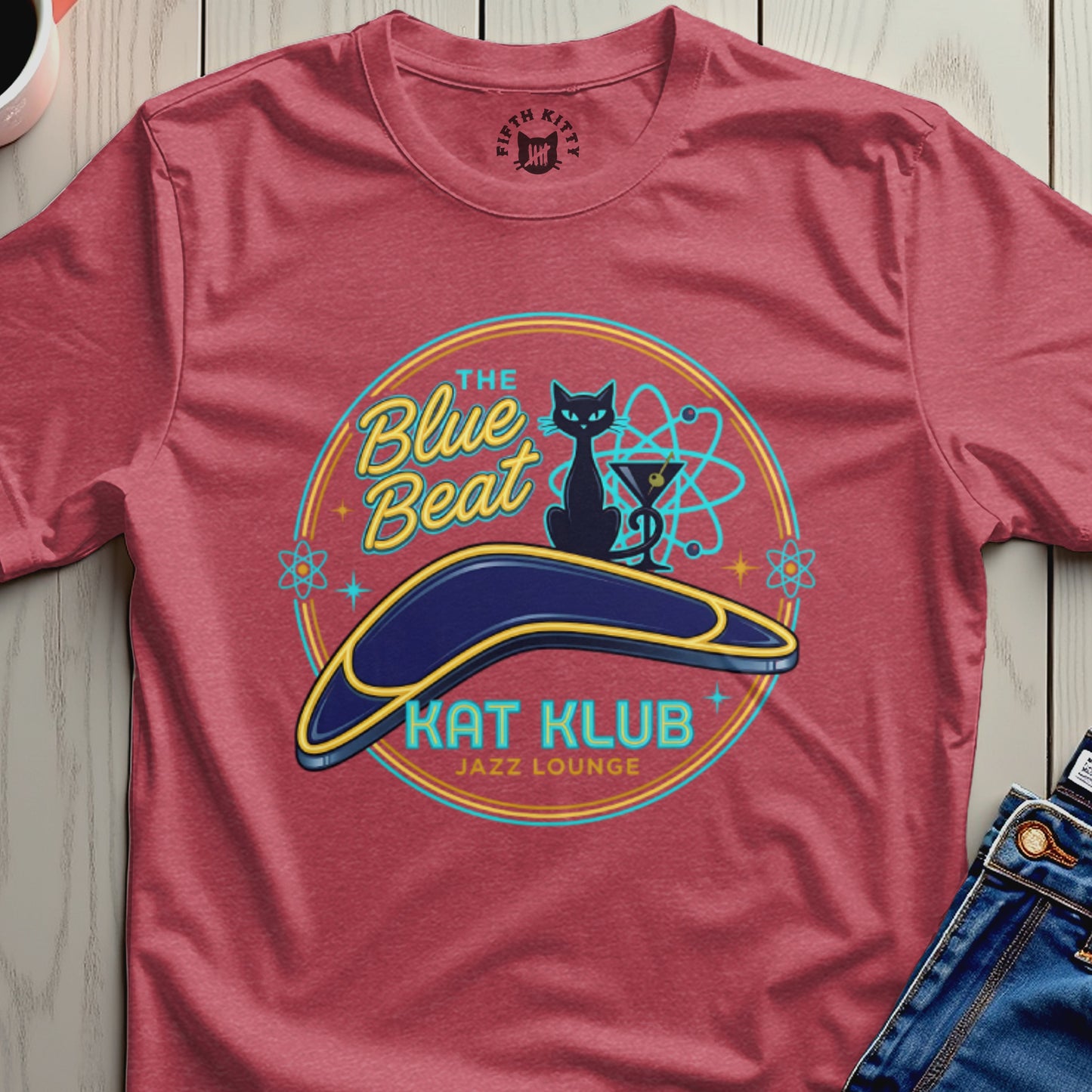 The Blue Beat Kat Klub Jazz Lounge T-Shirt