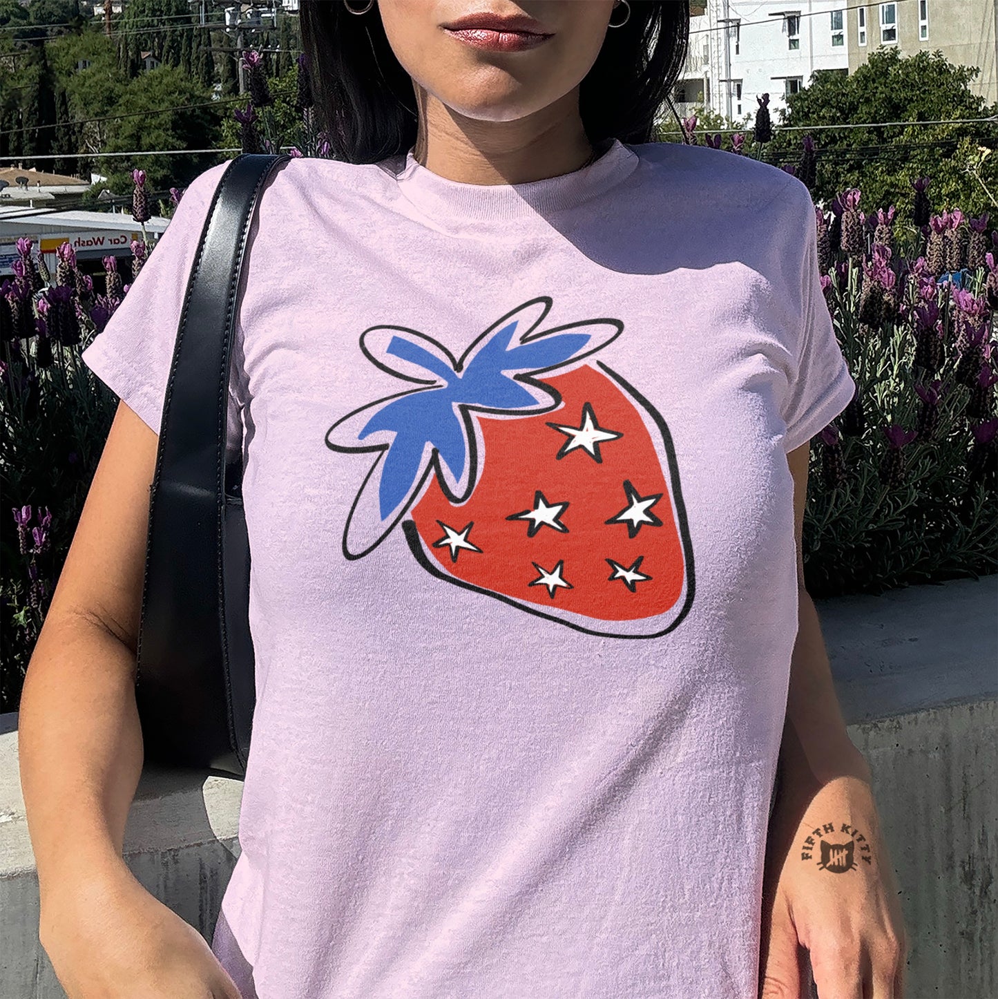 Strawberry Graphic Print Pink T-shirt product