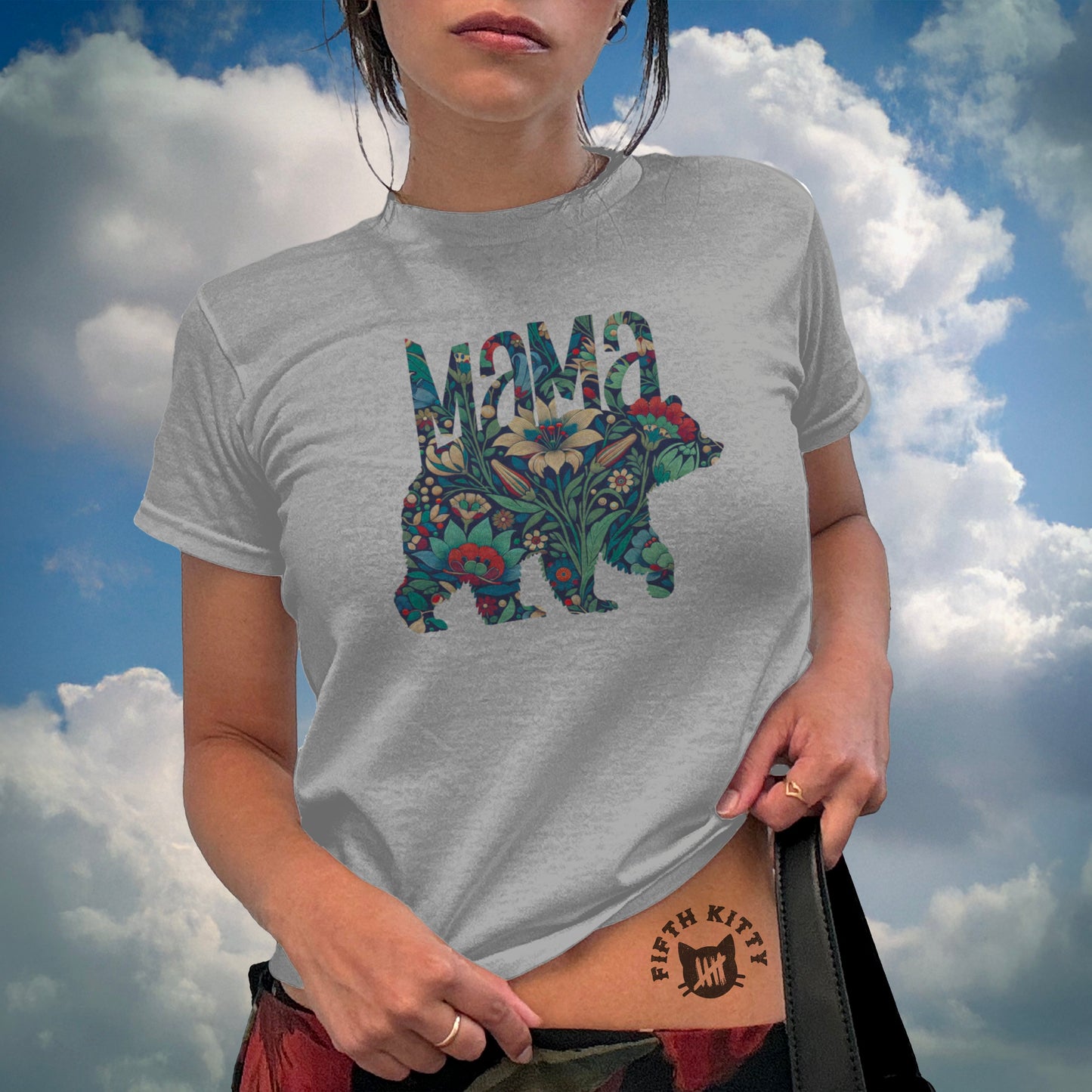 Mama Bear Floral Design Graphic T-Shirt product