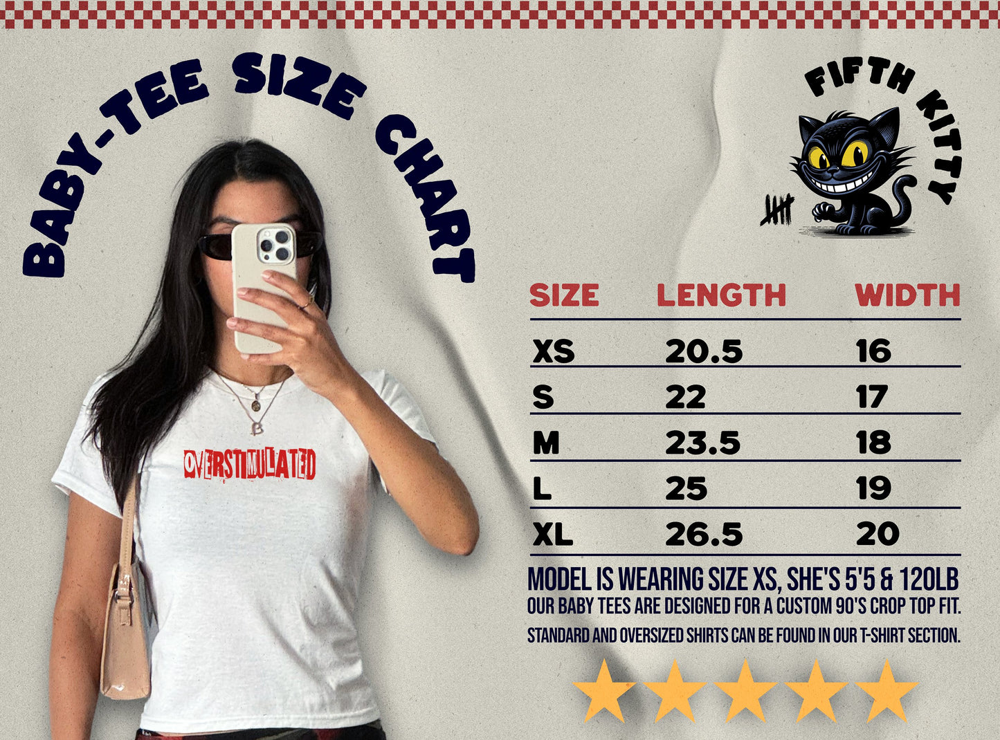 Oversized Isolated Baby Tee Fashionable Women Product