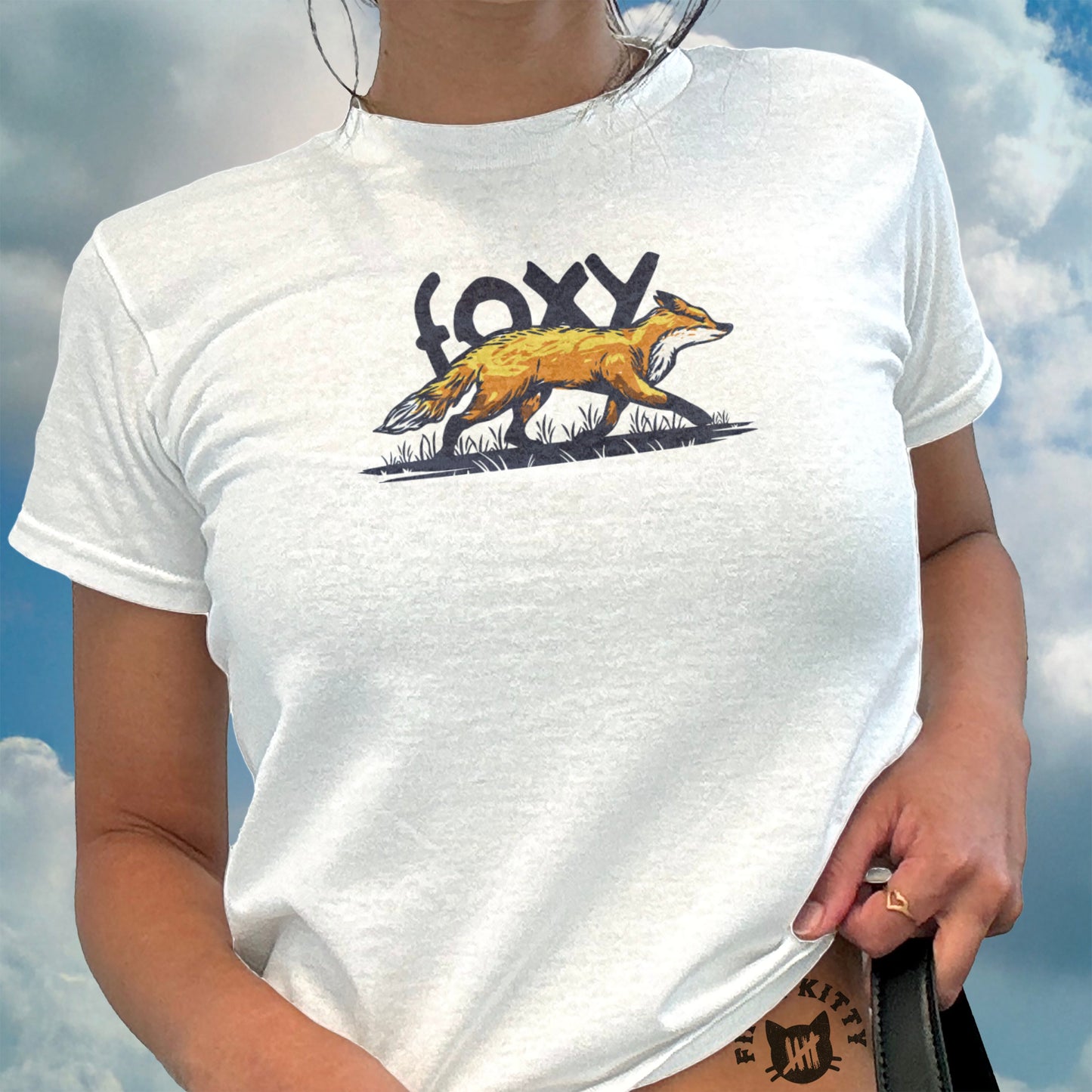 Stylish Foxy Graphic Tee Shirt Casual Wear product