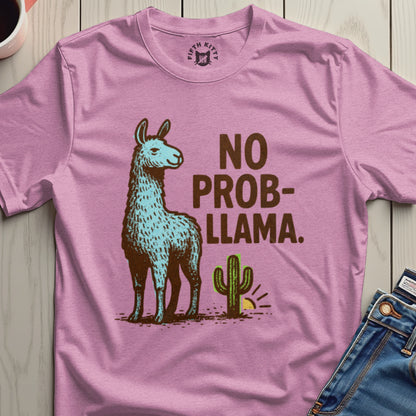 No Prob Llama Funny Graphic T-Shirt