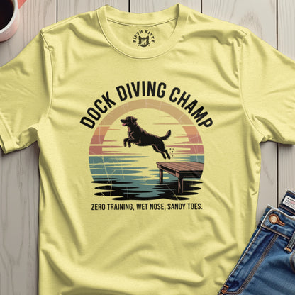 Dock Diving Champ Zero Training Wet Nose Sandy Toes Shirt