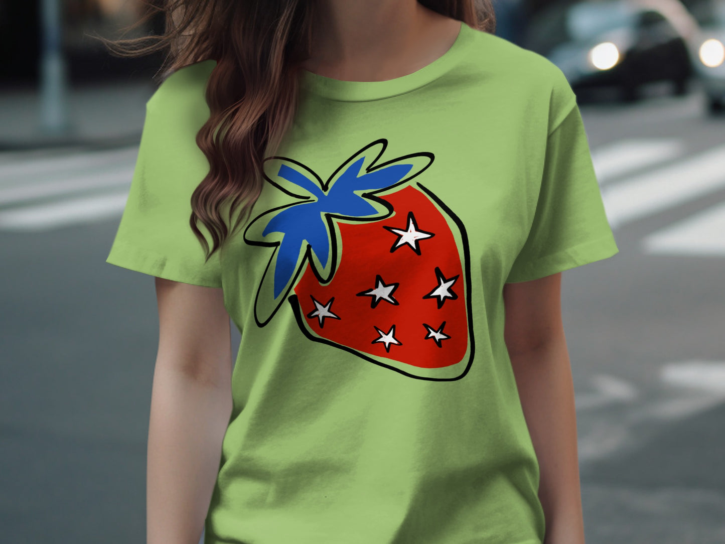 Strawberry Star Design Graphic T-shirt product