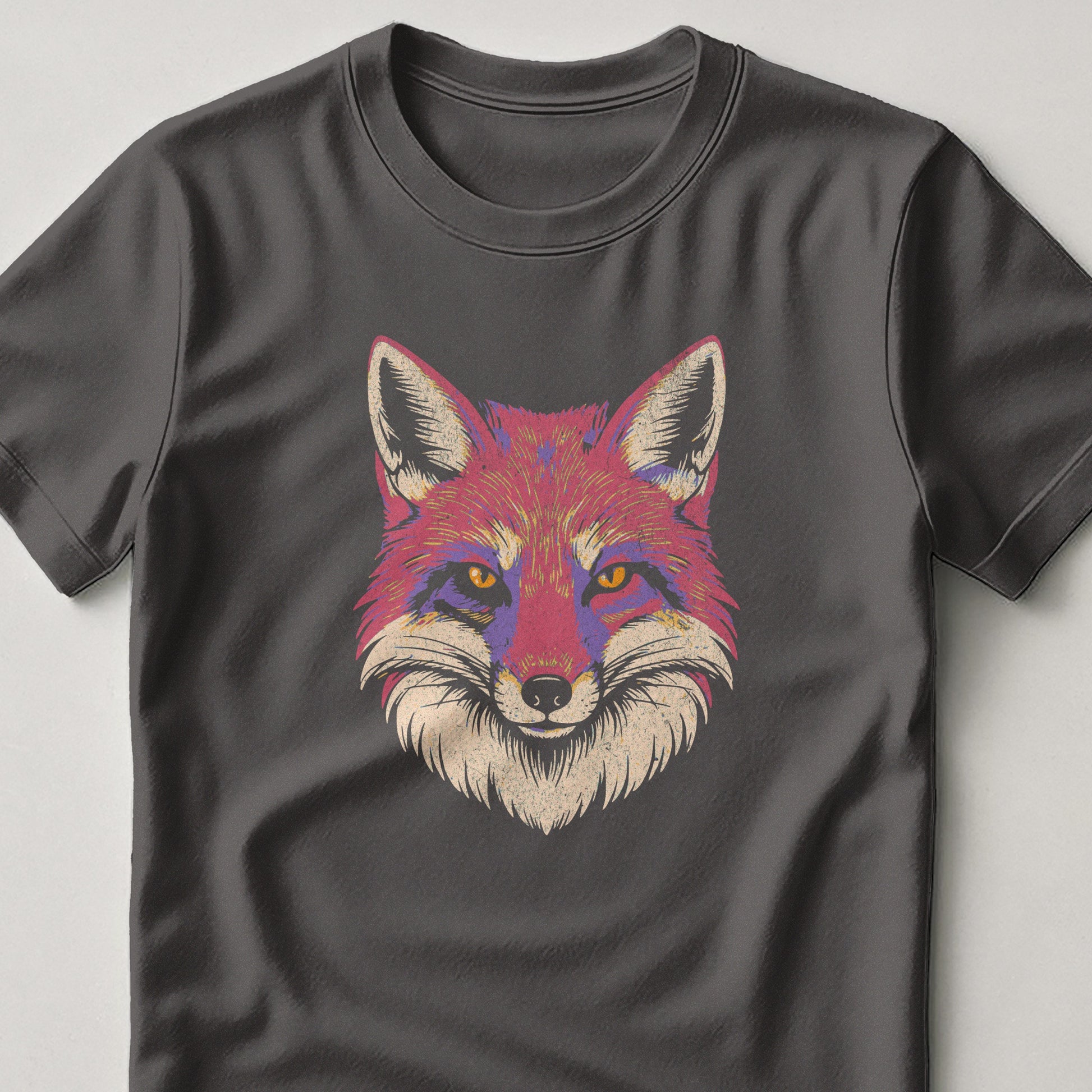 Bold Fox Face Design Graphic T-shirt product