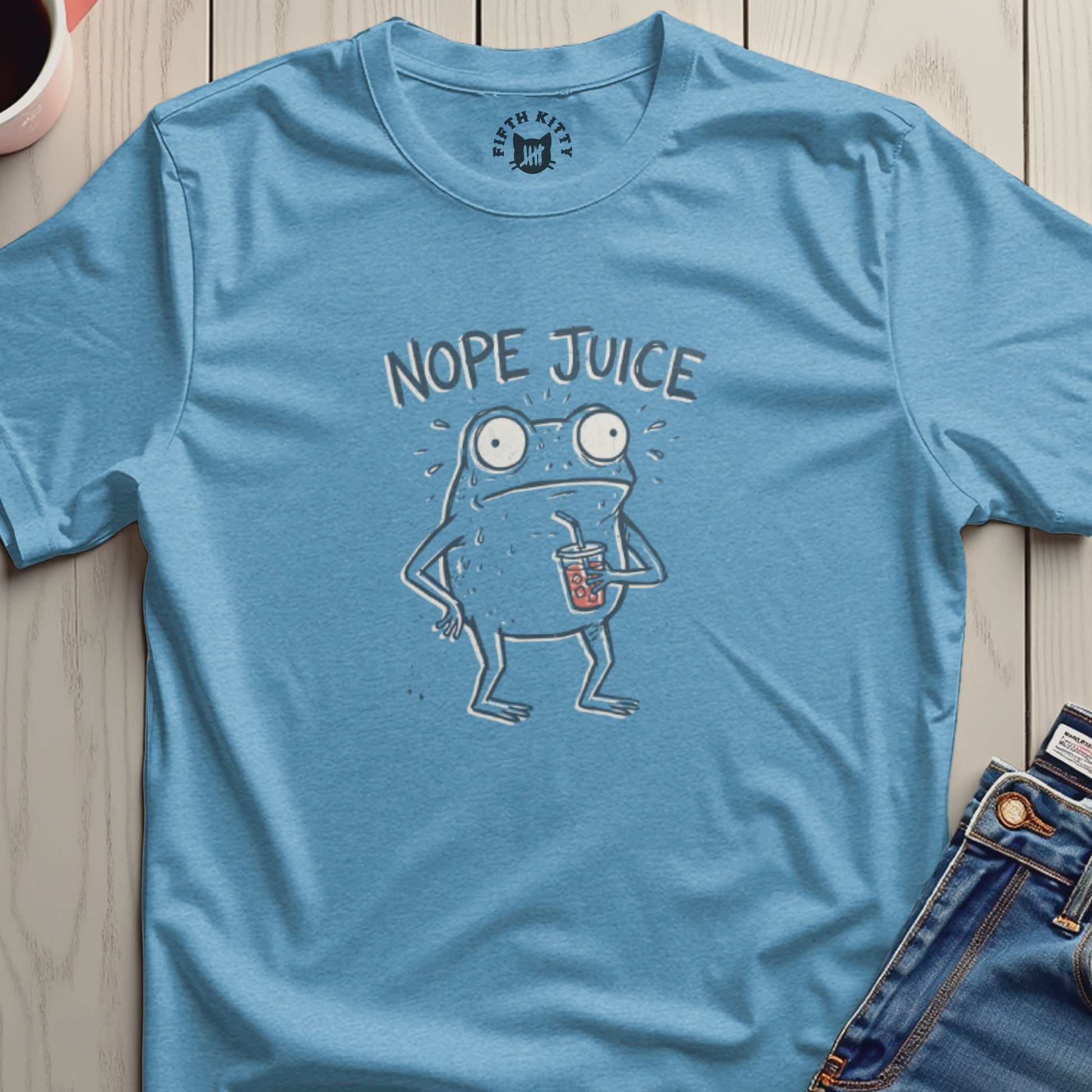 Nope Juice Funny Frog Drinking Soda Shirt