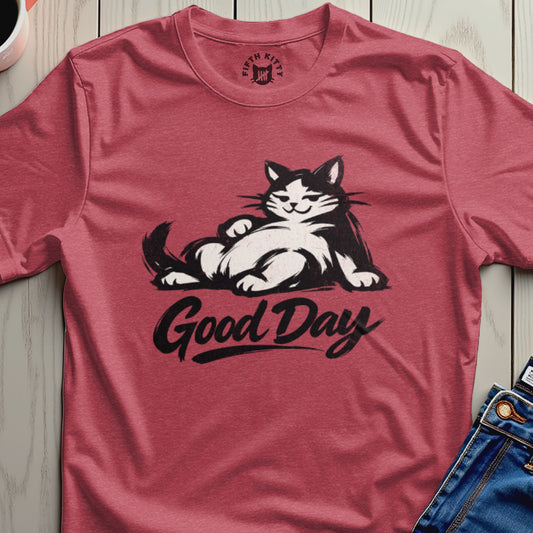 Relaxed Cat Good Day Graphic T-Shirt Product