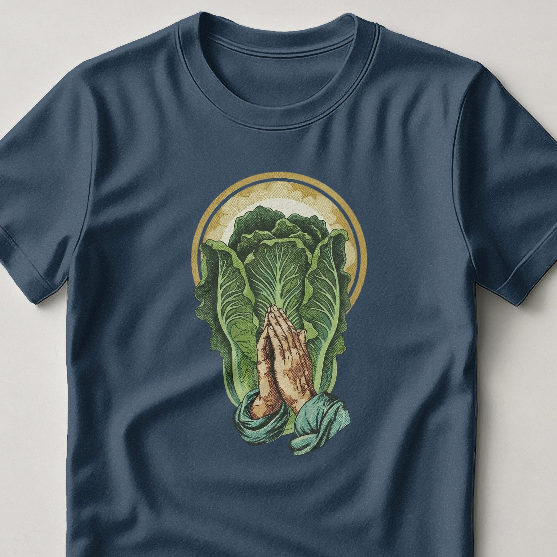 Praying Hands with Lettuce Graphic Design Shirt Product