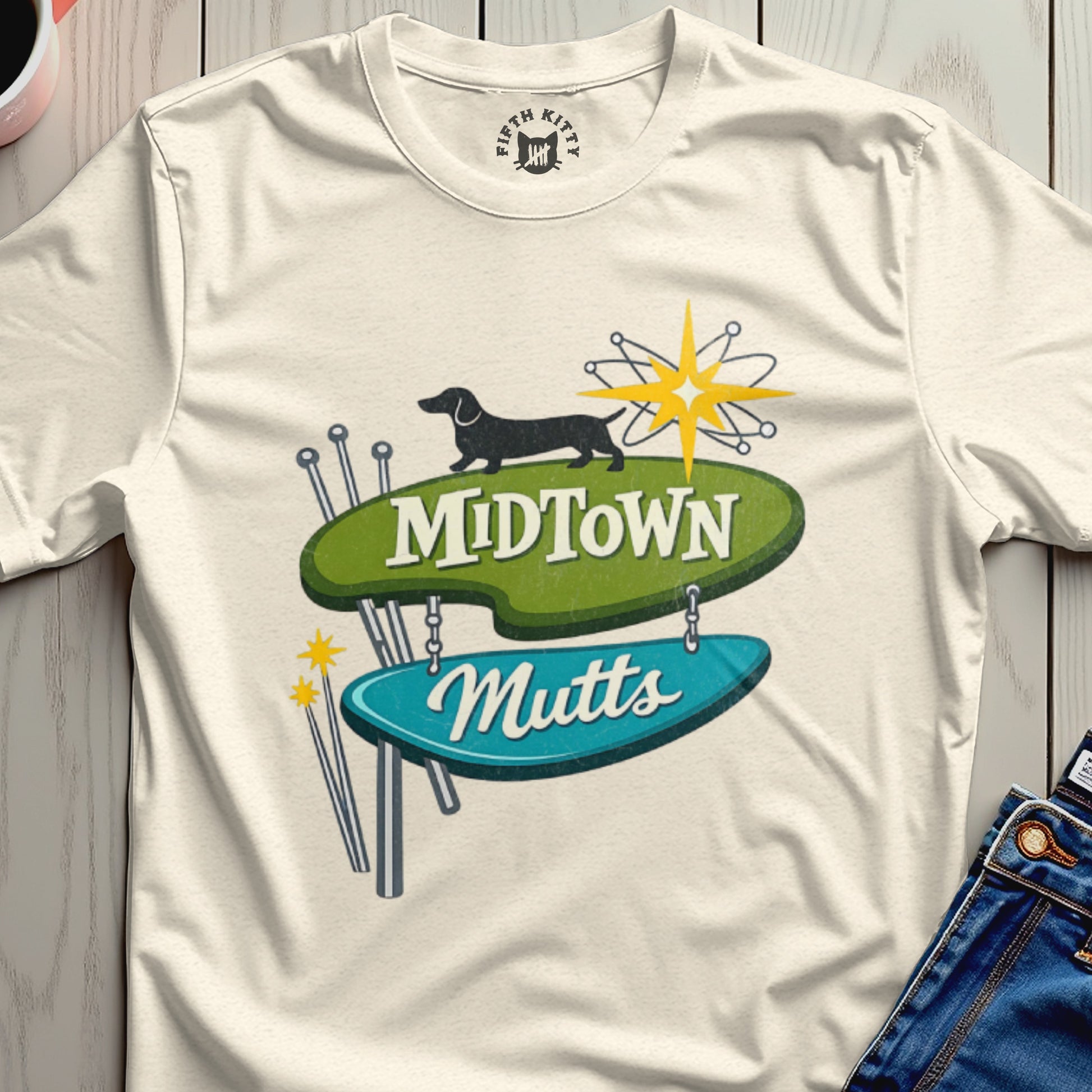 Midtown Mutts Retro Graphic Tee Shirt for Pet Lovers