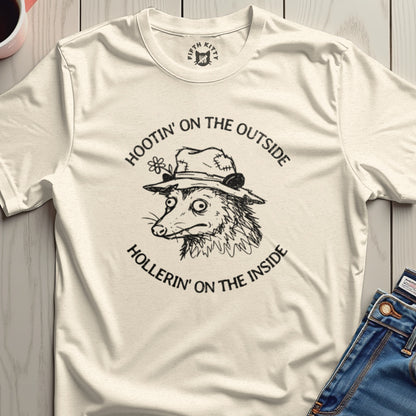 Hootin' On The Outside Hollerin' On The Inside Shirt