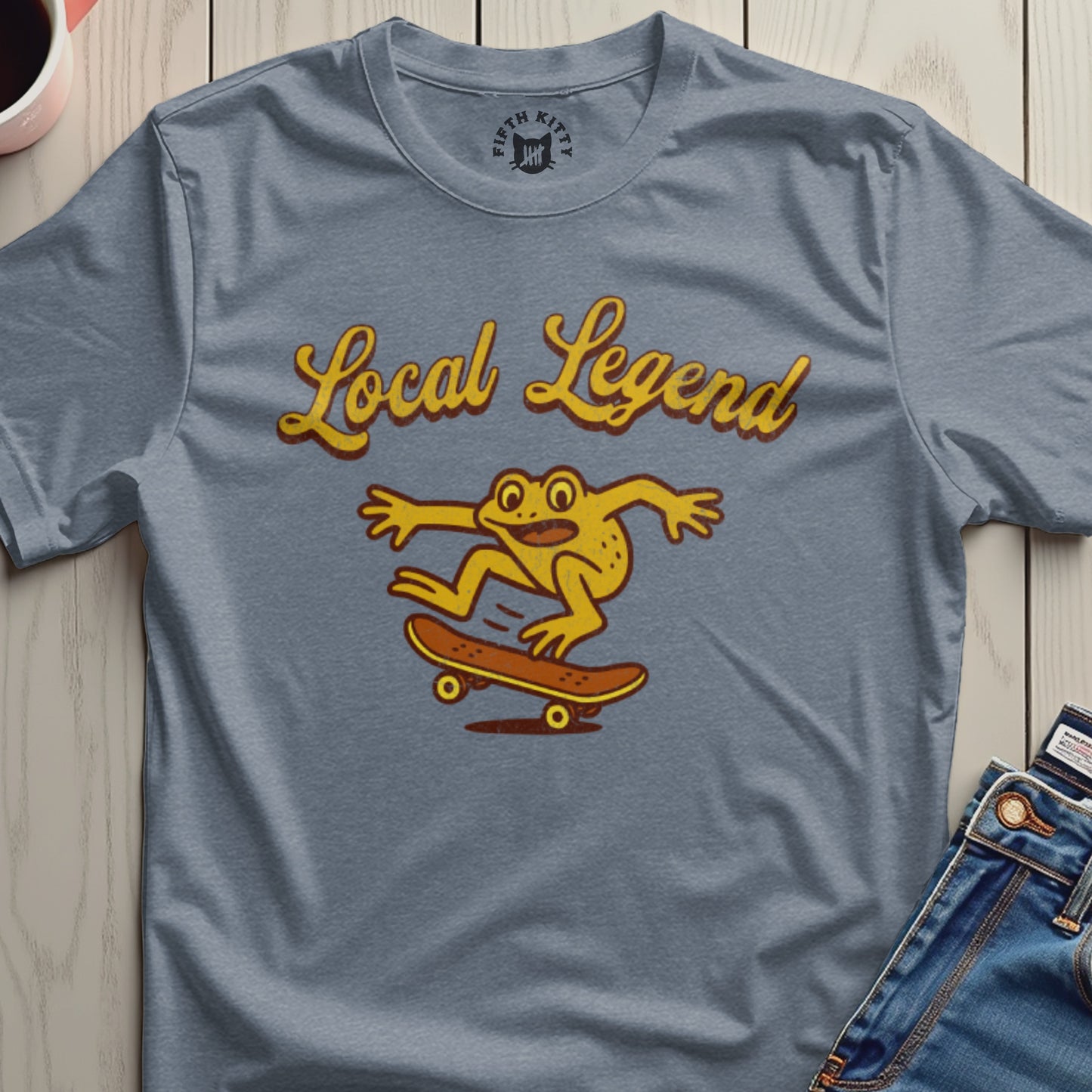 Local Legend Frog Skateboarding Graphic T-Shirt