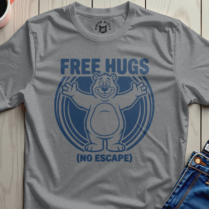 Free Hugs No Escape Bear Graphic T-Shirt