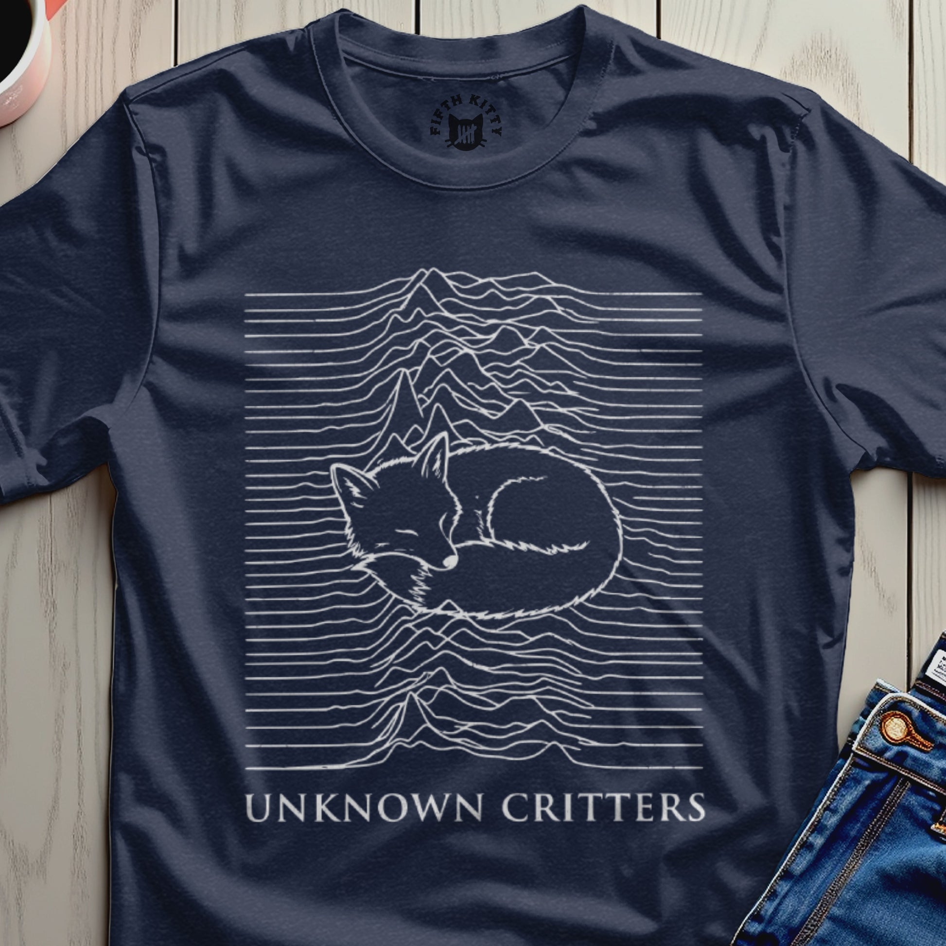 Unknown Critters Fox Design Graphic Shirt