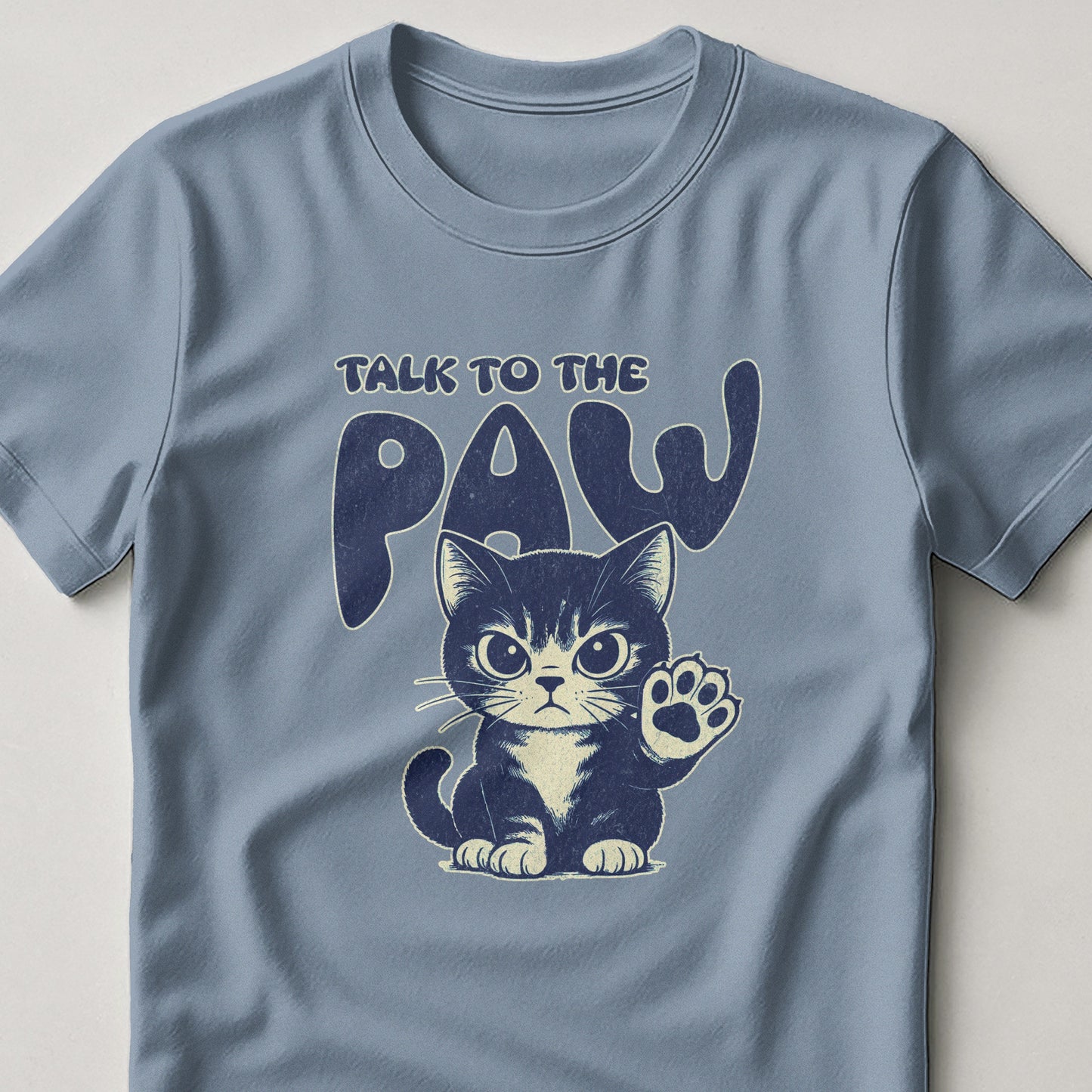 Talk To The Paw Cat Graphic Tee Shirt Product
