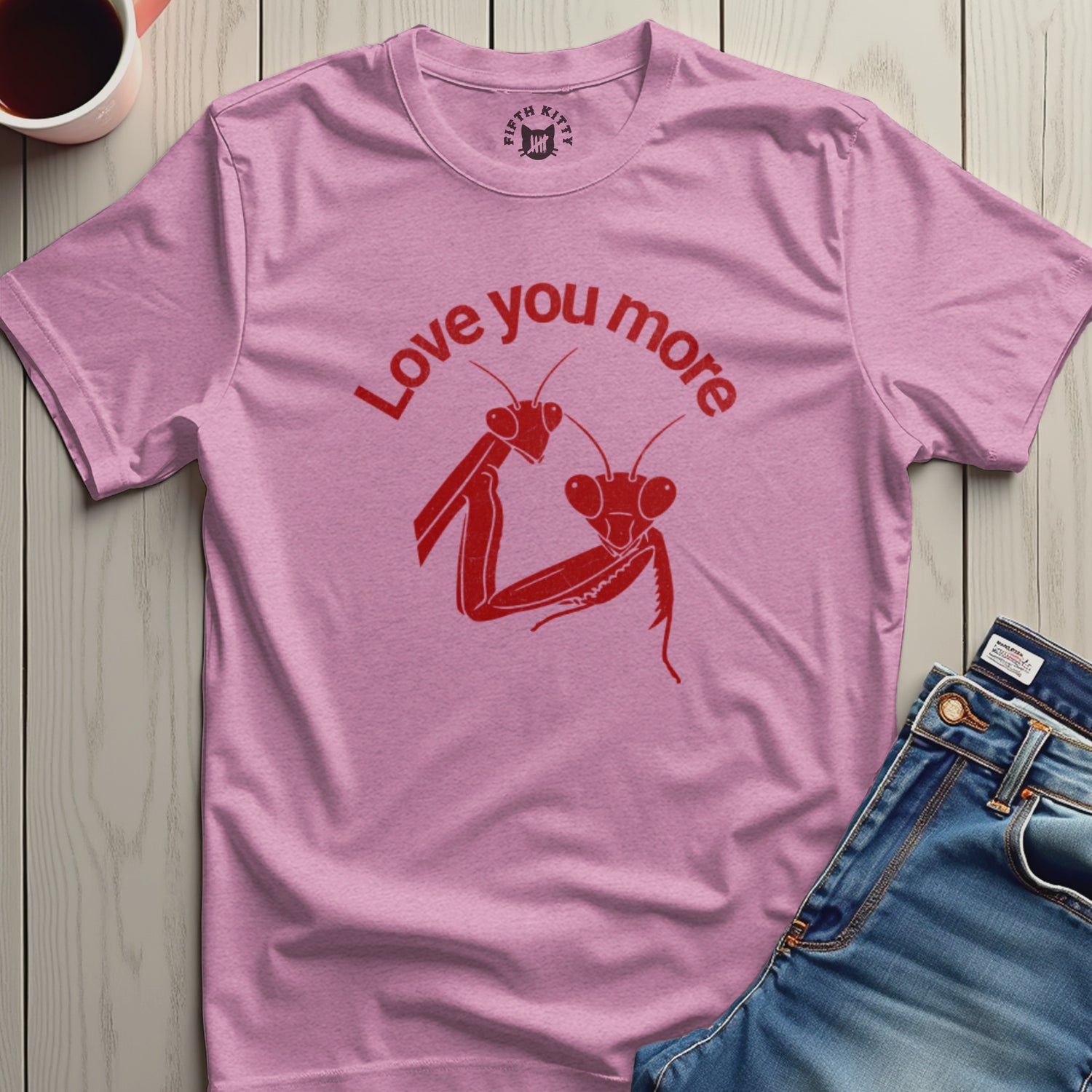Love You More Mantis Heart Graphic T-Shirt product type