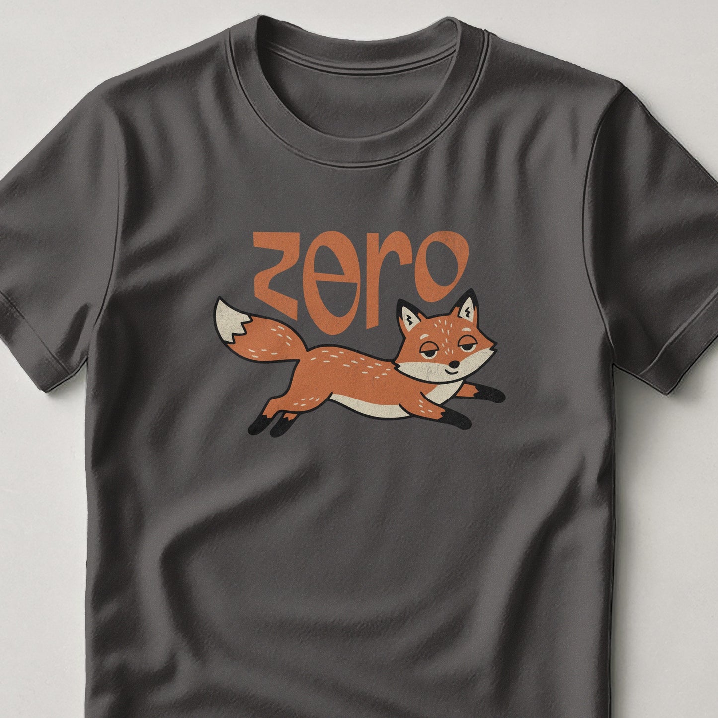 Fox Zero Graphic Gray T-Shirt Casual Fashion Product