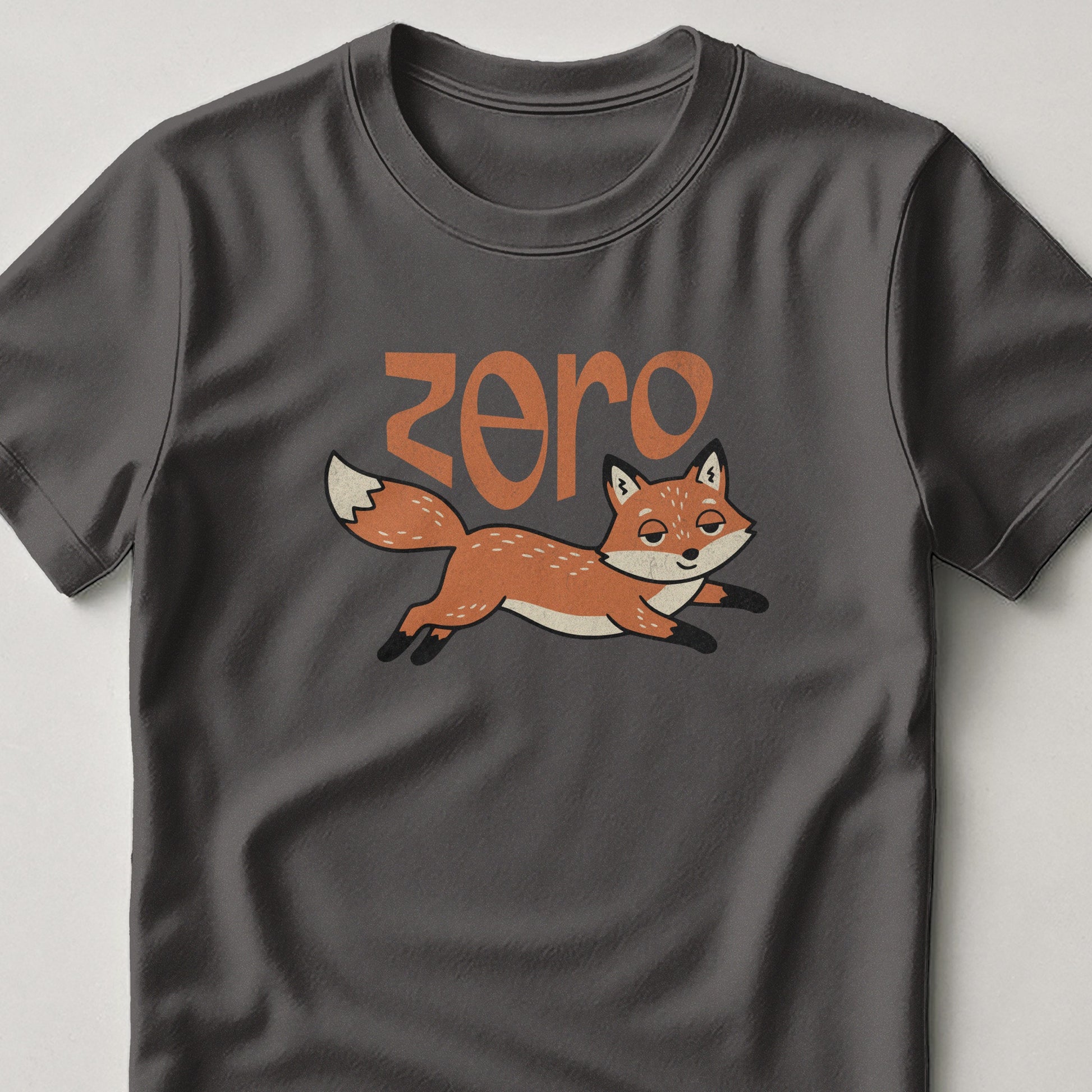 Fox Zero Graphic Gray T-Shirt Casual Fashion Product