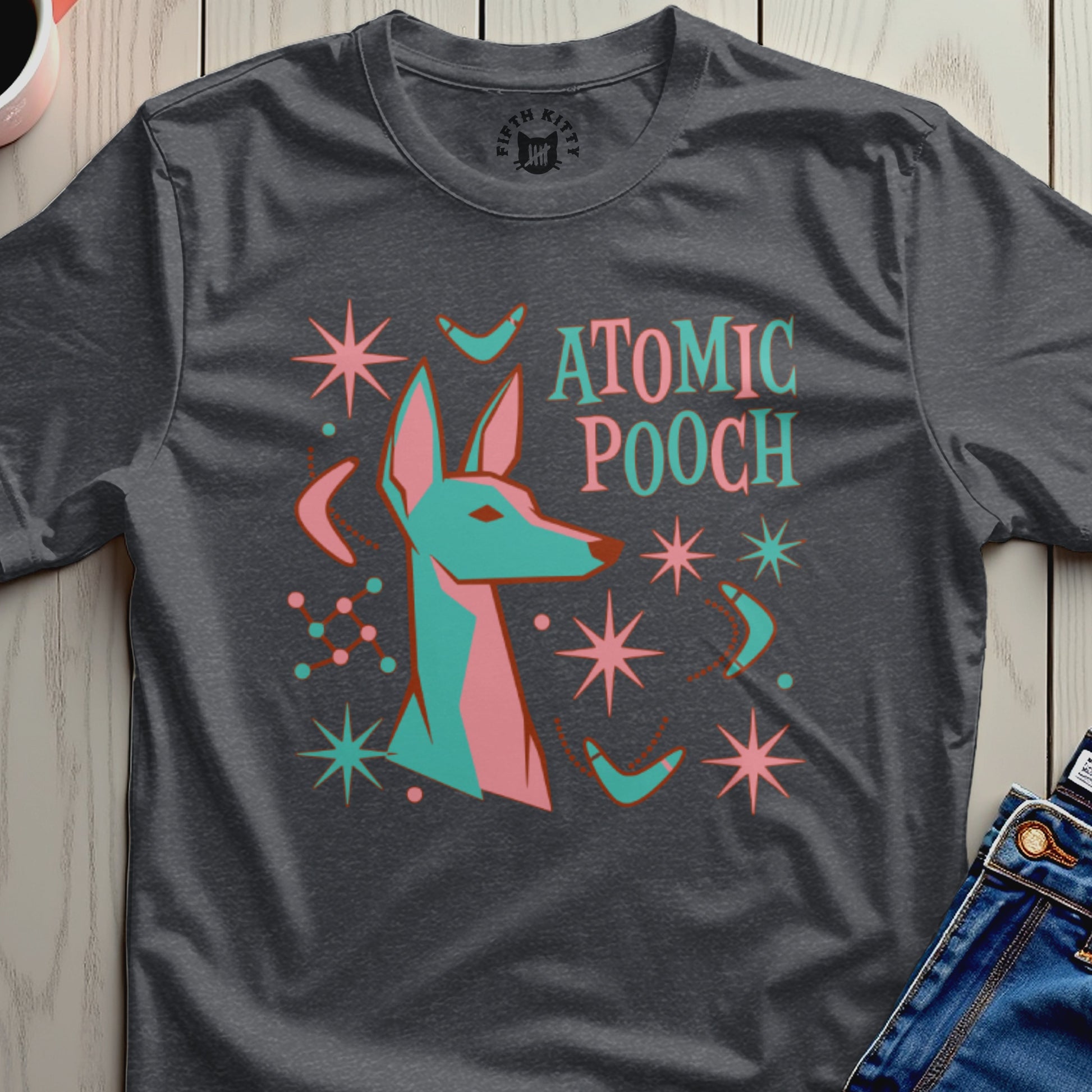 Atomic Pooch Retro Graphic T-Shirt Marsden Design