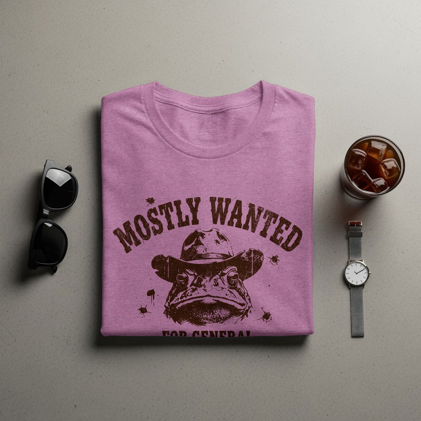 Mostly Wanted for General Funny Graphic Tee product