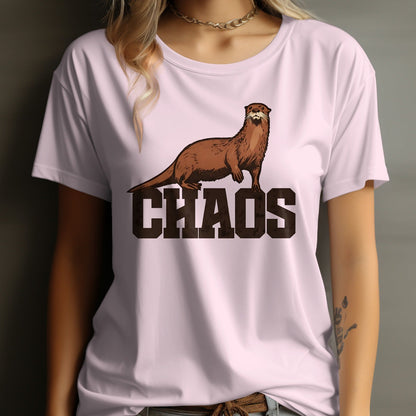 Chaos Otter Graphic Tee Shirt Novelty product
