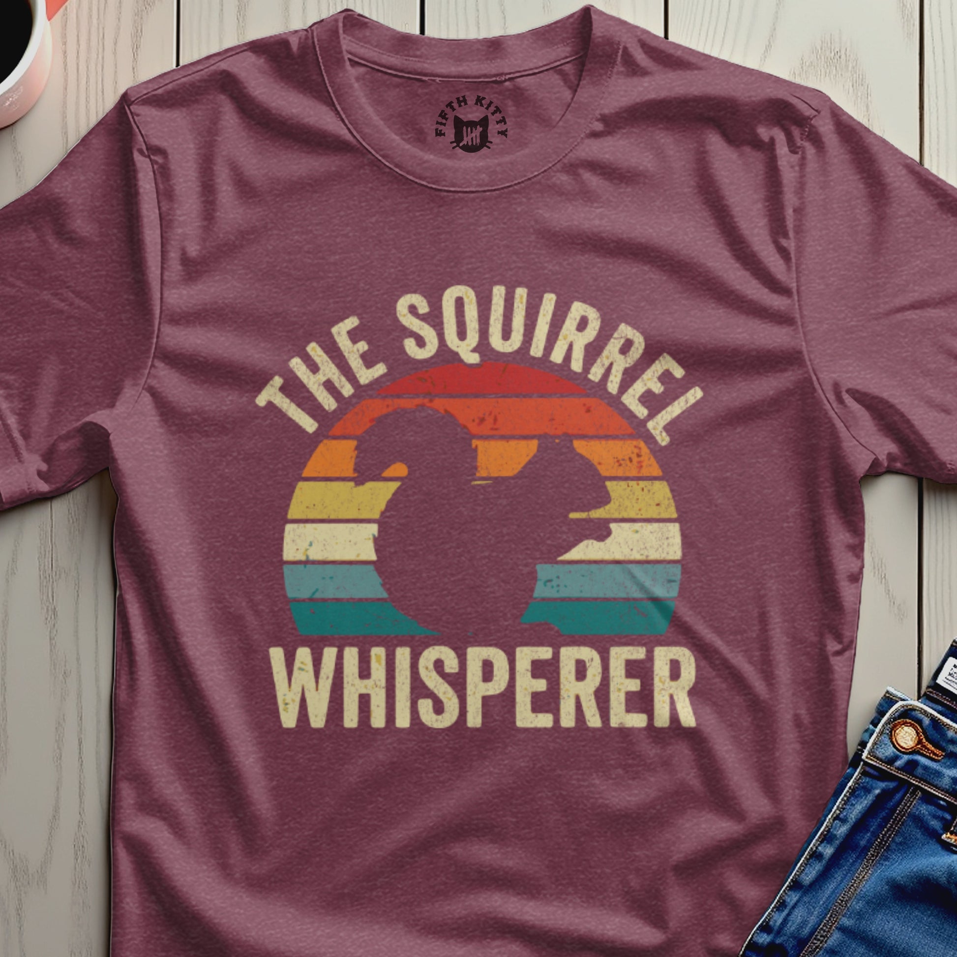 The Squirrel Whisperer Graphic Tee Shirt Retro Design