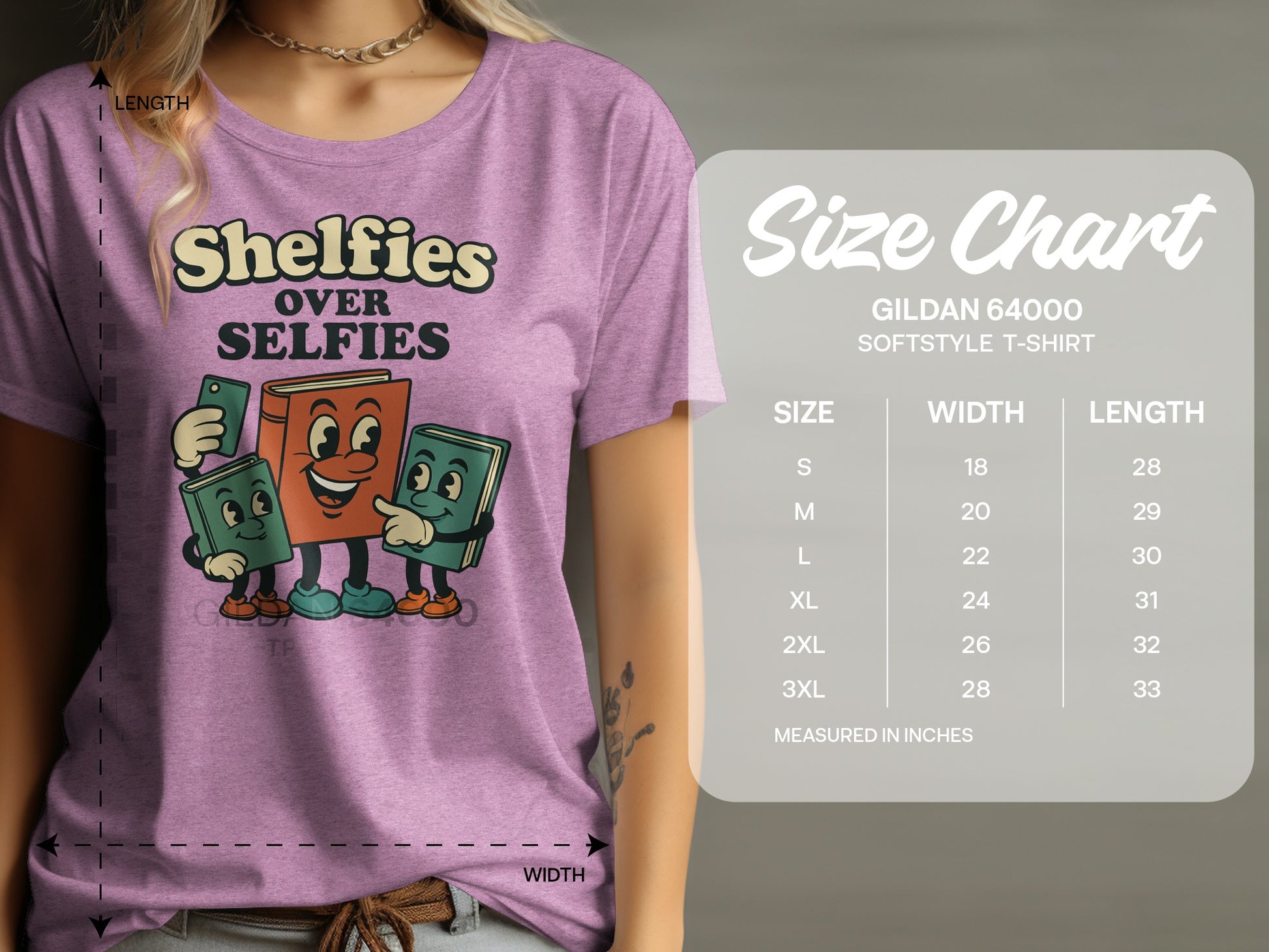 Shelfies Over Selfies Graphic T-Shirt product type